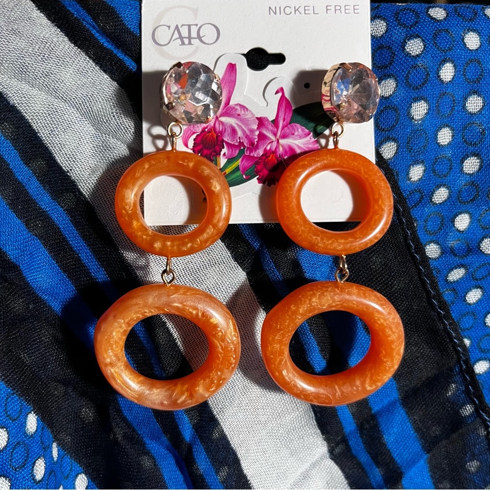 Orange Donut Earrings